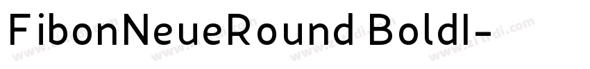 FibonNeueRound BoldI字体转换